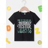 Europäische Größen Kinder Sommer Mode Jungen Kurzarm T-Shirt PROFESSIONELLER GEDULDSTESTER ICH BIN GUT IN DEM, WAS ICH TUE Buchstabendruck Lässiges Oberteil