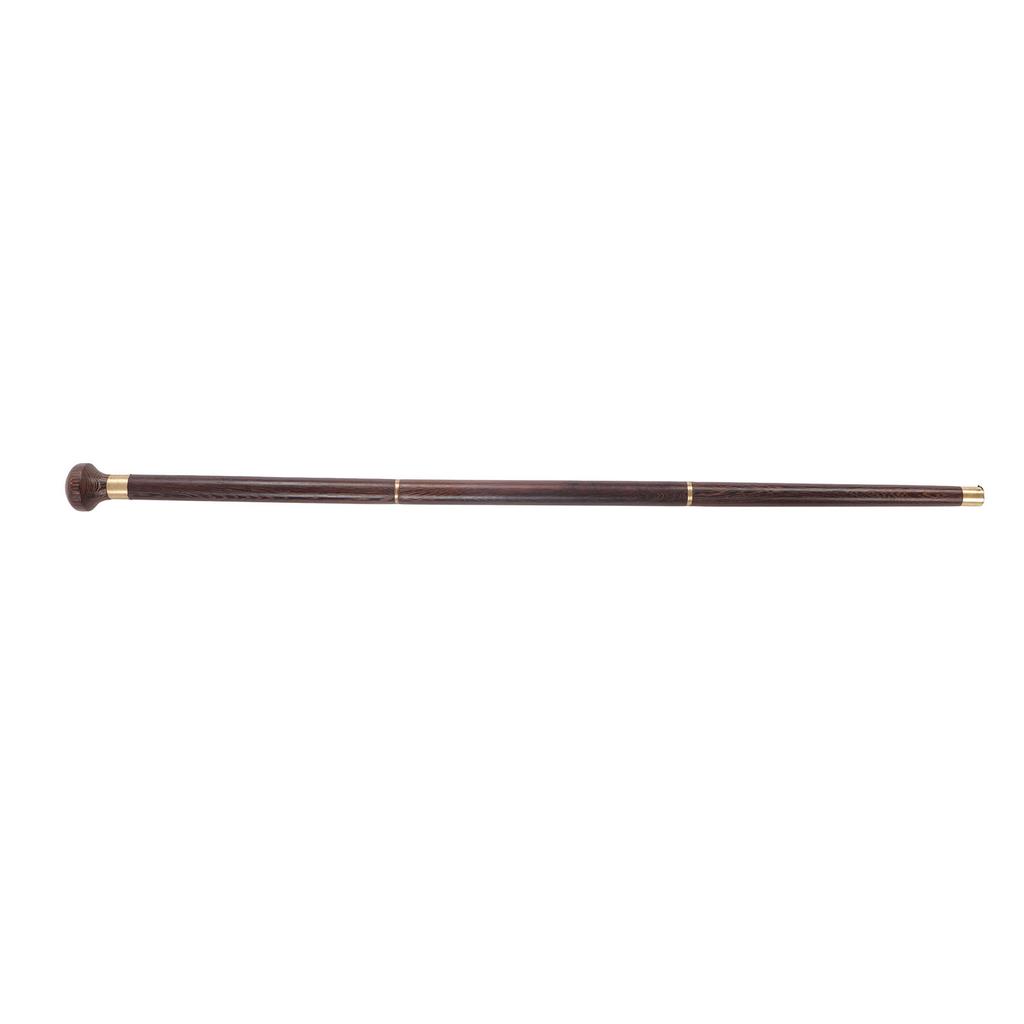 Elderly Wenge Walking Stick Elegant Ergonomic Detachable Round Grip Walking Cane for Rehabilitation