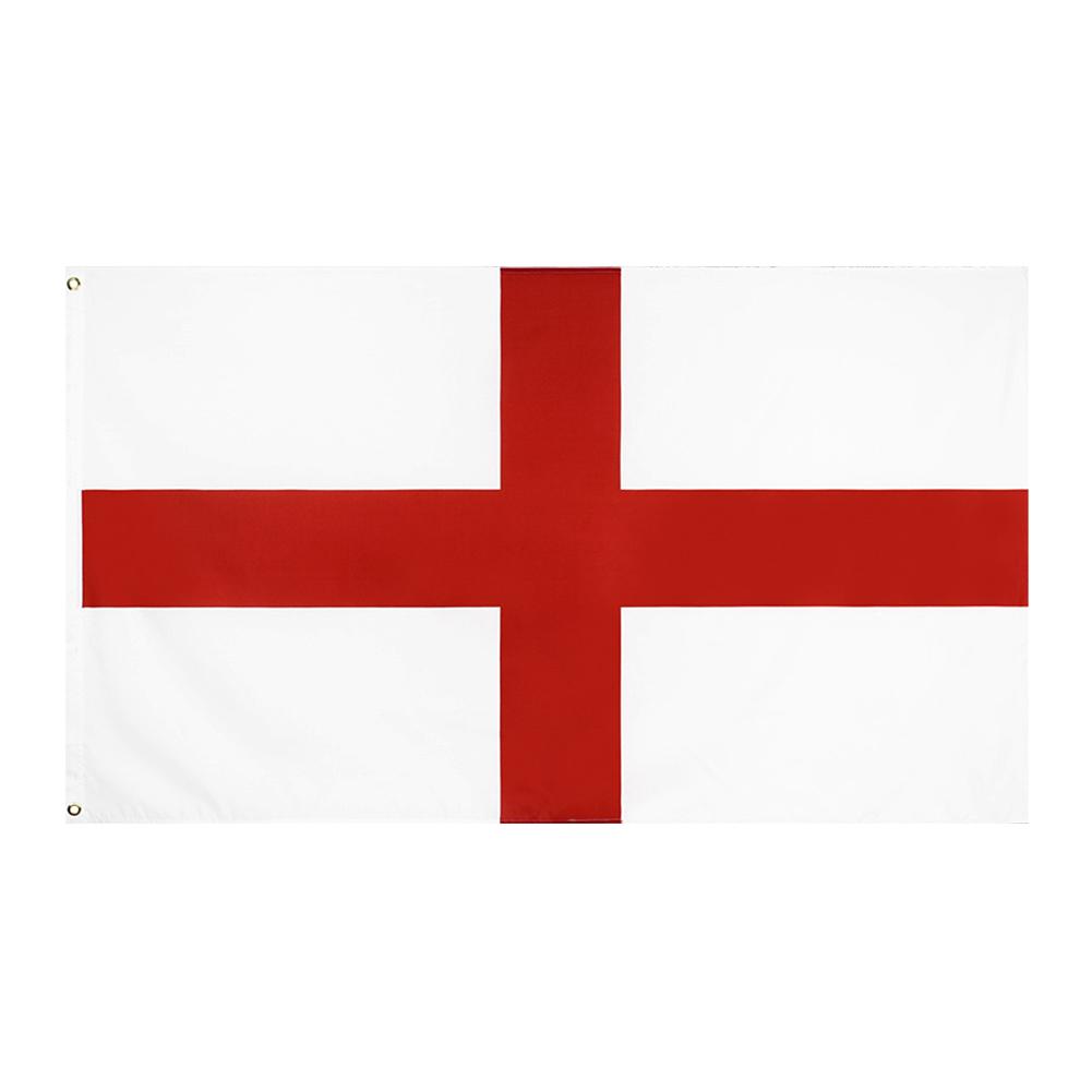 St George Cross Flags 33ft Fabric St Georges England Bunting 30 Flags England Flags on Sticks for Football Event Bar Party Decor
