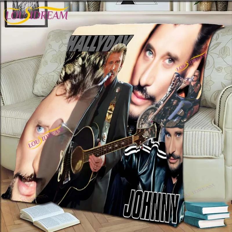 Johnny Hallyday Warm Plush Flannel Blanket Throw Blanket for Living Room Bedroom Bed Sofa Picnic