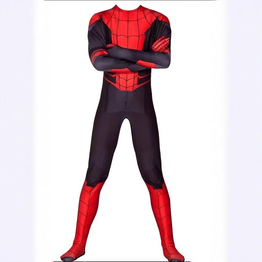 Miles Morales Spider Man Hero Far From Home Black Bodysuit Halloween Adult Cosplay Costume 110