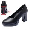 Fashion AIYUQI High Heel Women Shoes New 2024 Spring Genuine Leather Fashion Large Size Thick Heel Women Dress Shoes