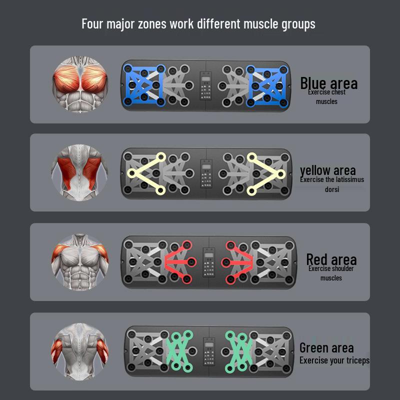 Portable Multifunctional Push-Up Board for Chest & Abdominal Training