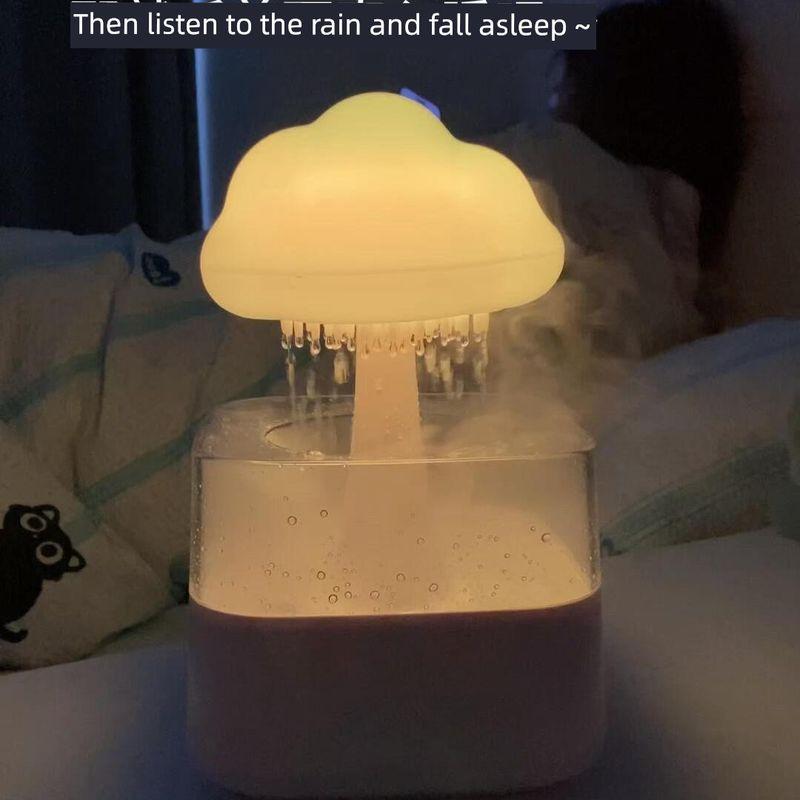 

Rain Sound Sleep Aid Humidifier Creative Mushroom Cloud Atmosphere Night Light For Home Small Mute Small Aromatherapy Humidifier Mushroom cloud rain humidifier [plug-in]]