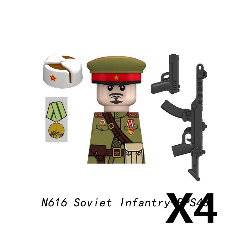 Military Soldier Figure Building Blocks British US French Army Weapons 101 Airborne Division Officer Infantry M1 Toys Gifts D126
