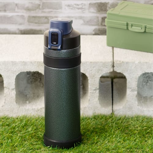 Atlas Water Bottle, 1000ml (1.0 Liter), Insulated, Worker's Bottle, Stainless Steel, Navy, ADWB-1000NV