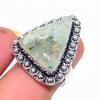 Prehnite Gemstone Handmade 925 Sterling Silver Jewelry Ring Size 6.5 SU-11441