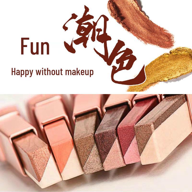 YZS Samt Farbverlauf Dual-Color Lidschattenstift - Einfaches Nude-Make-up mit magischem Farbverlauf und Ein-Touch-Anwendung.