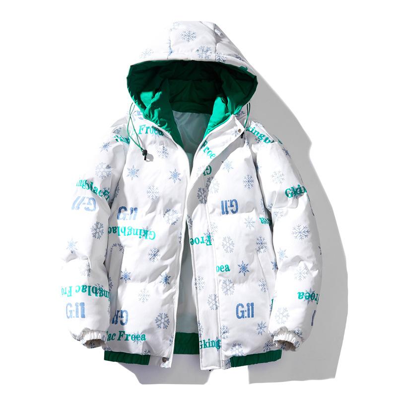 Winter Cotton Coat Popular Men's Thick Cotton Coat Women's Hooded Couple's Coat Simple Color Matching Warm