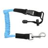 Safety Cord Adjustable Canoe Paddle Leash Coiled Safety Lanyard Strap with Snap Hook for Kayak Securing Surfing Cycling