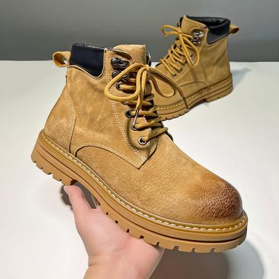 Martin Boots Men's 2025 New Rhubarb Boots British Style Desert Boots Tooling Boots High-top Heightening Boots 6002-T