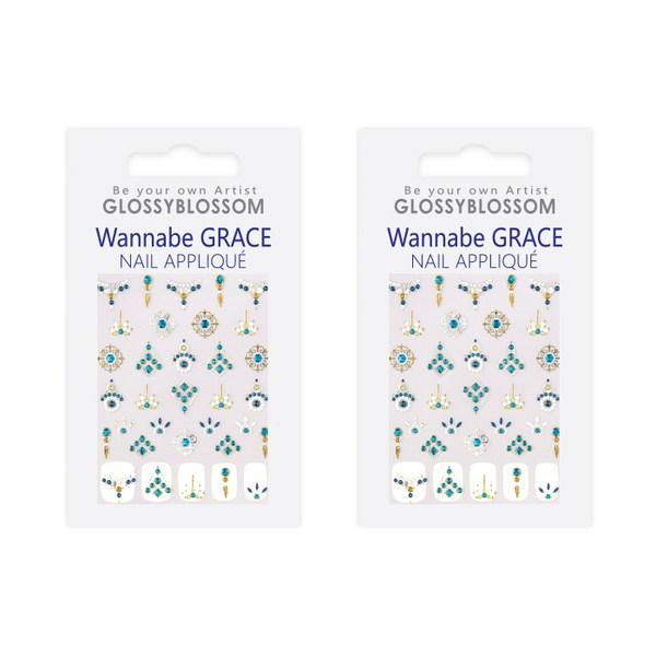 

Глянцевая наклейка Blossom Point Wannabe Grace, марокканская бирюза, 2 шт.