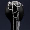 Pearls Tassels Hairpiece Elegant Weddings Headdress Original Handmade Headwear for Weddings and Parties