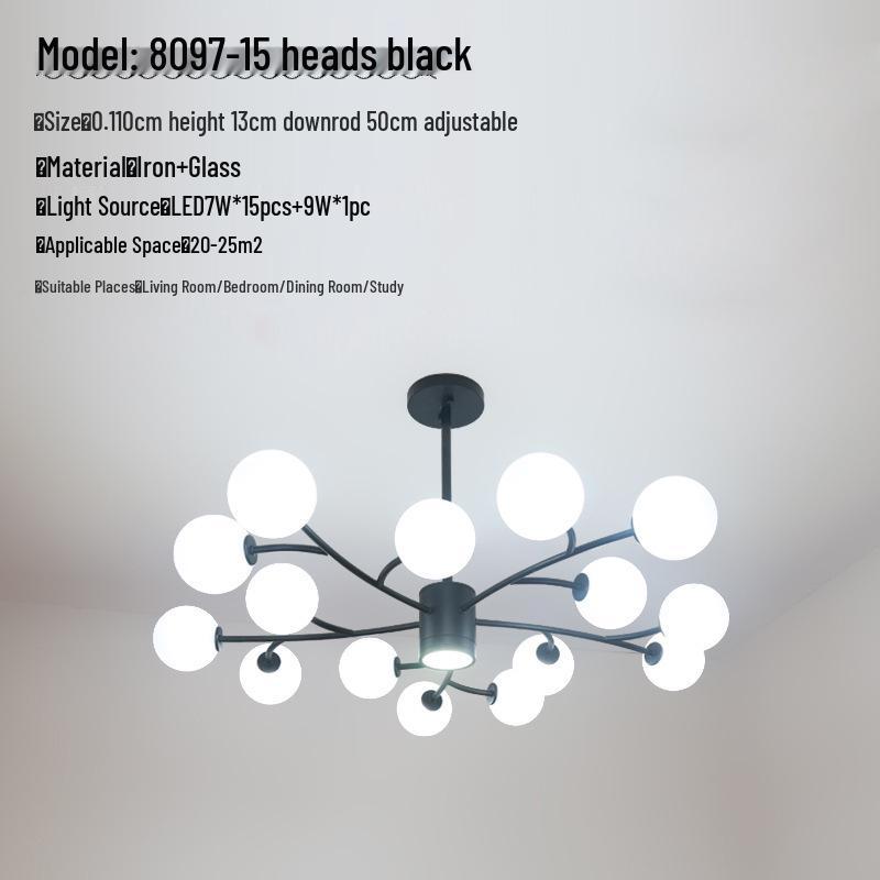 2025 Nordic Minimalist Chandelier: Modern Molecule Design for Living Room, Bedroom & Restaurant