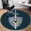 1pc Legend Office Round Area Rug, Under Office Chairs Bedroom Living Room Home Decor, Room Decoa1016247
