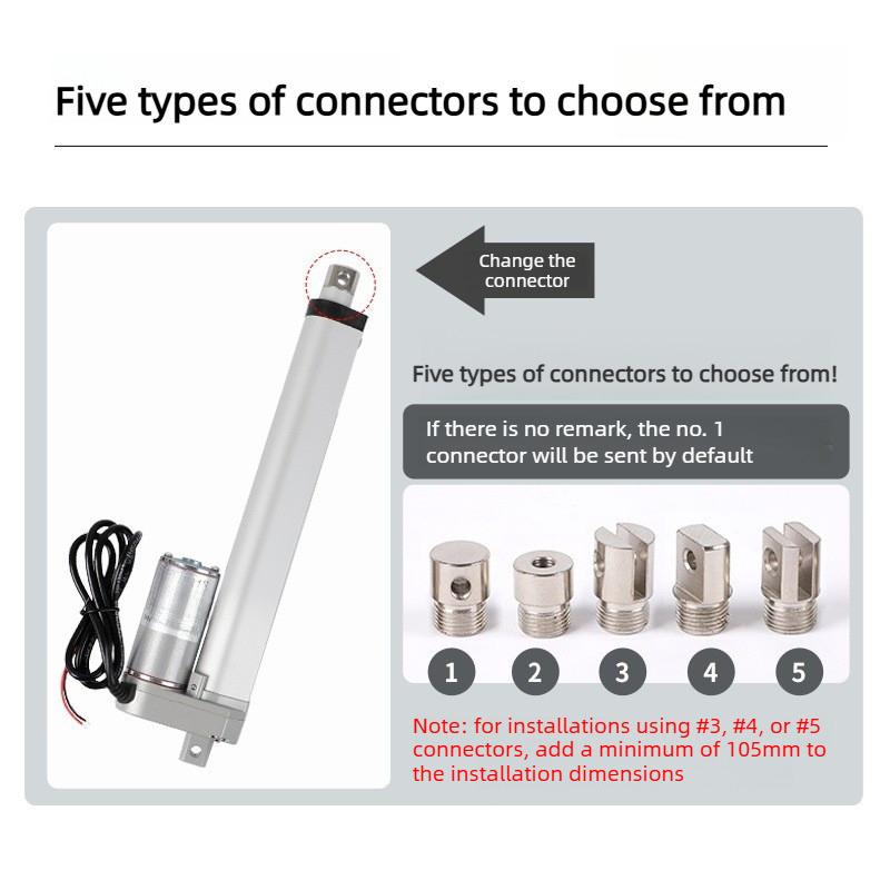 12V24V High Thrust Electric Push Rod Telescopic Rod Industrial Electric Lifting Rod DC Electric Motor Linear Actuator