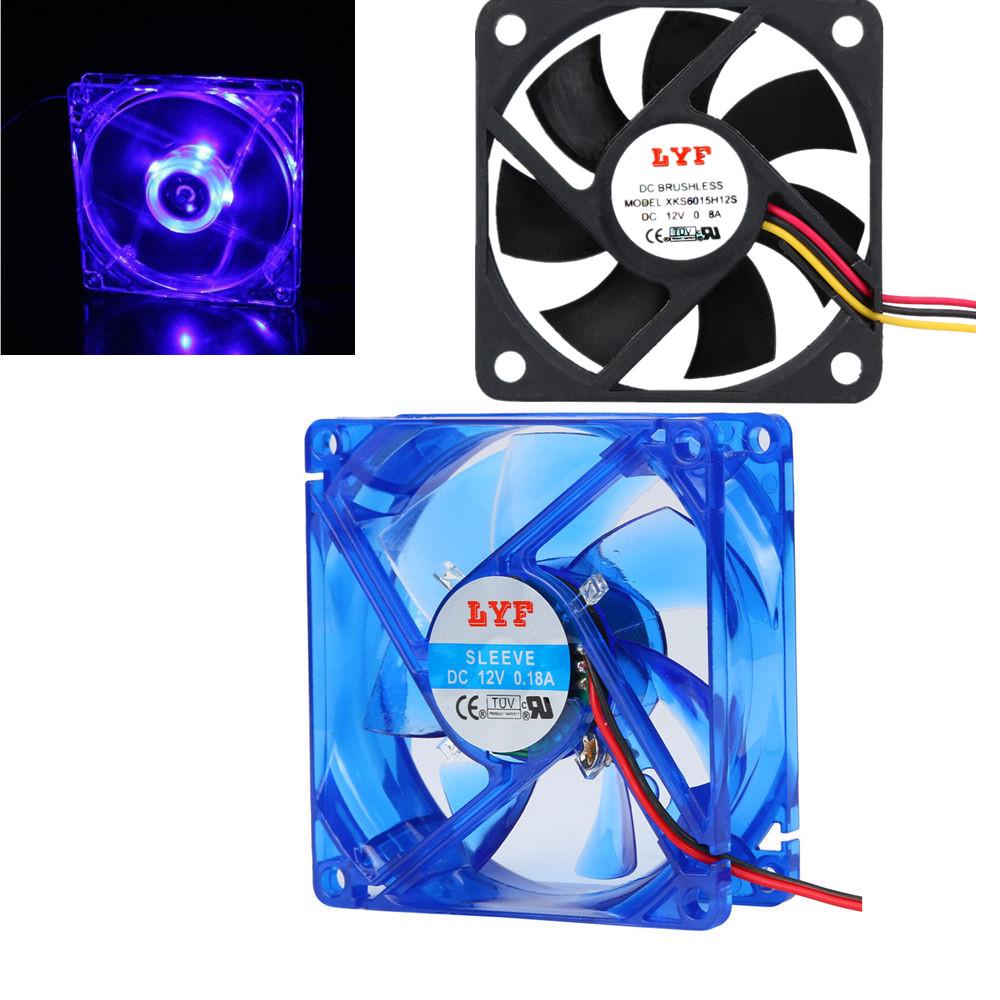 Buy 80mm DC 12V Dual 4Pin 80x80x15mm LYF Computer Cooler Cooling Fan ...
