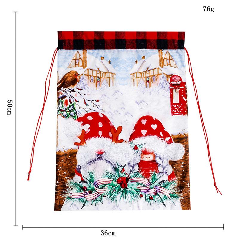 Christmas Red And Black Plaid Christmas Tree Skirt Christmas Apron Christmas Stockings Tablecloth Set Home Decorations
