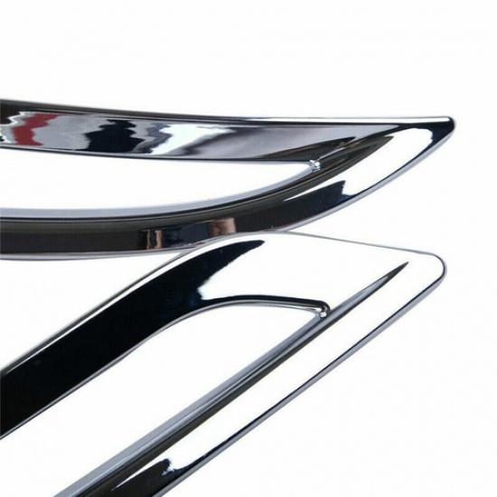 Chrome 2PCS Rear Fog Lamp Light Cover Trim For Tesla Model Y 2020 2021 2022