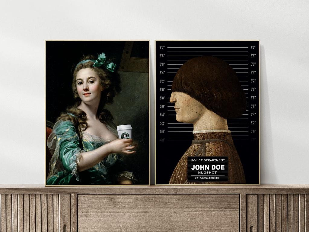 Set of Two Poster Paintings