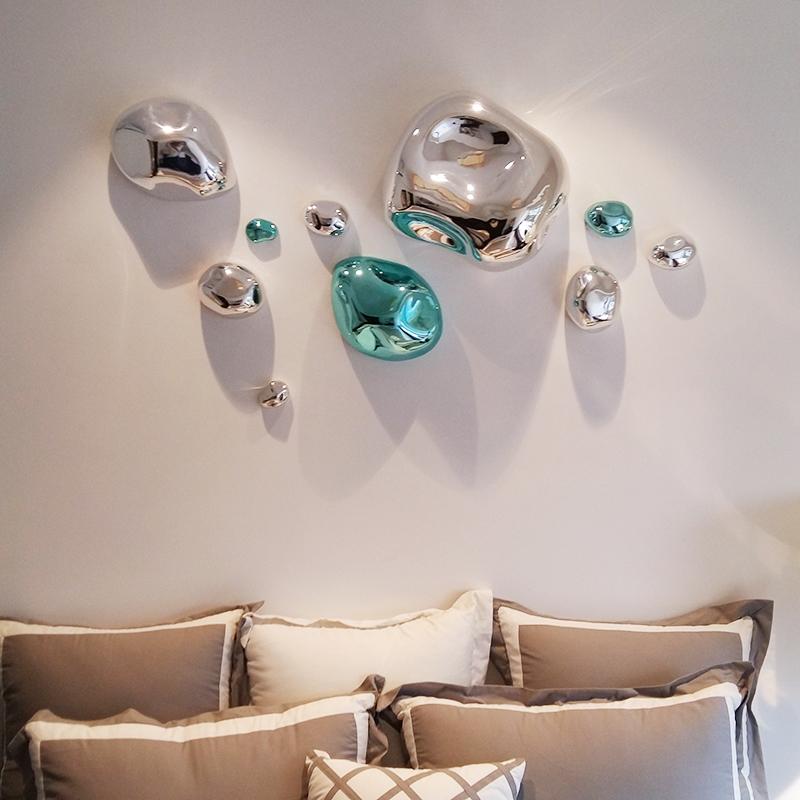 Abstract Three-dimensional Stone Wall Hanging Living Room Decoration Electroplating Simulation Stone Wall Hanging Interior Home