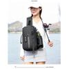Multi-Compartment Fishing Tackle Bag With Waterproof PVC Construction Adjustable Shoulder Strap Spinning Rods Lures Lines
