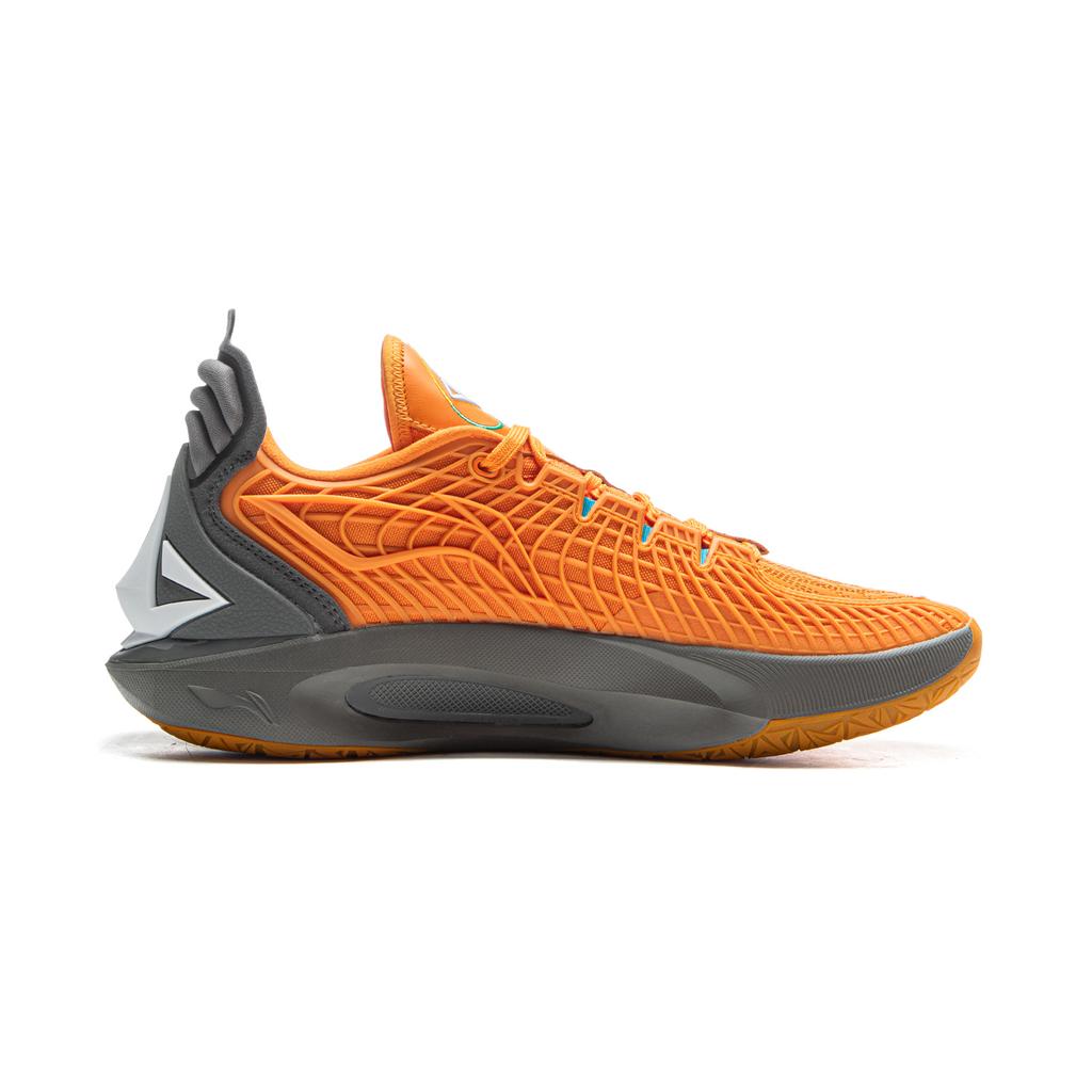New LiNing JB3 Coverage Anti Rollover Low Top Basketball Shoes Men's Gray Orange ABAU107-26