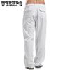 Men's Autumn Streetwear Elastic Waists Trousers Loose Pants Straight Party Pants Linen Plus Size