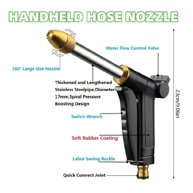 Portable High Pressure Water Adjustable Metal Cleaning Car Washing Machine Garden Watering Hose Nozzle Sprinkler Foam Water