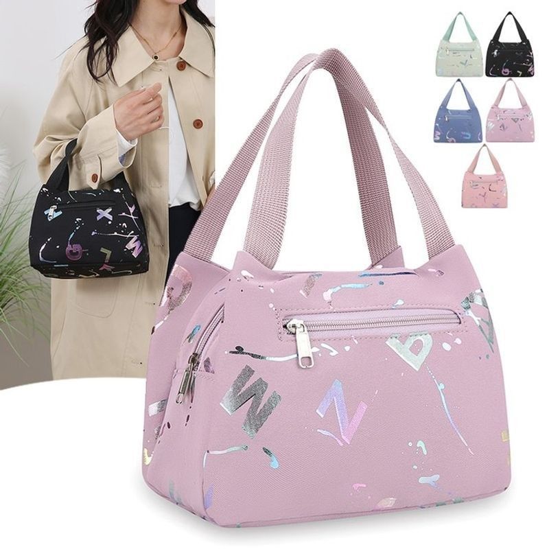 Canvas Tote Bag For Women Waterproof Lunch Bag Mobile Phone Organizer Daily Use