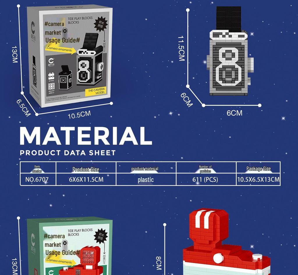 Chaolechuang 3D SLR Digital Camera Building Block Model Gift