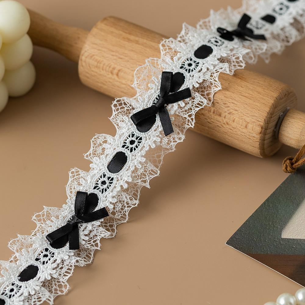 Bows & Pleated Lace Trim Ribbons Handmade Fabric Sewing Supplies New Hair Accessories  Baby Shower