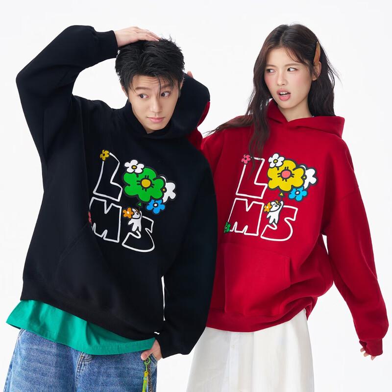 LEMANISM x FAFADOG Floral Couple Hooded Sweatshirt 2XL