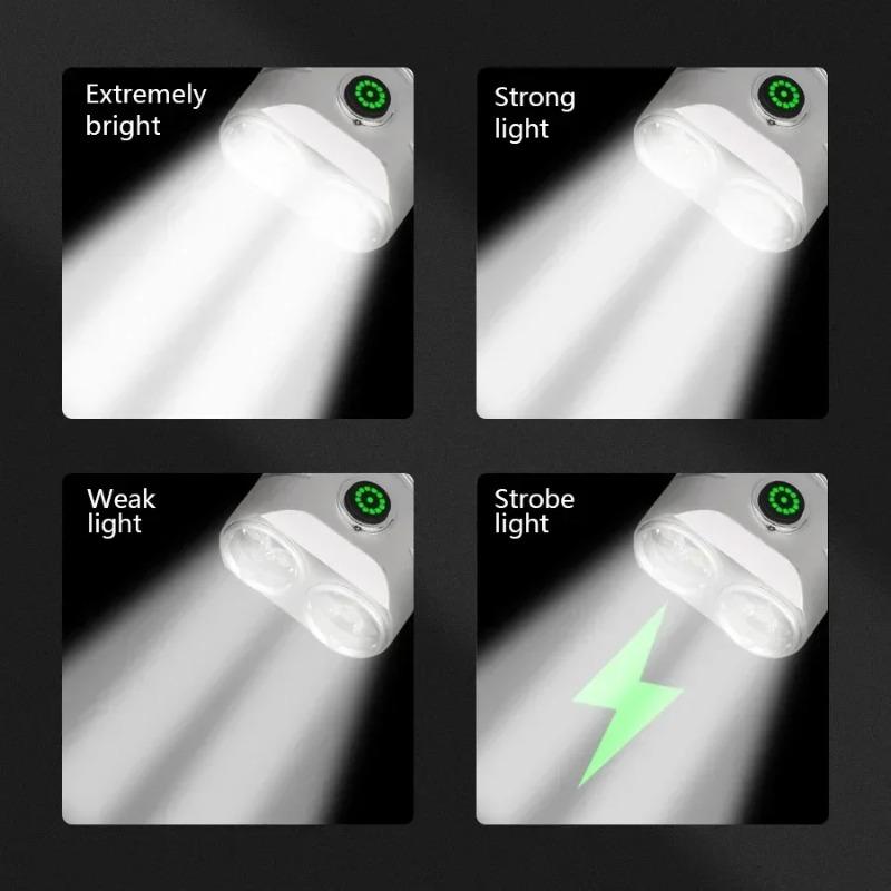 Mini svítilna TYPE-C dobíjecí přenosná vestavěná baterie malá svítilna se 4 režimy svícení kempingové nouzové svítilny