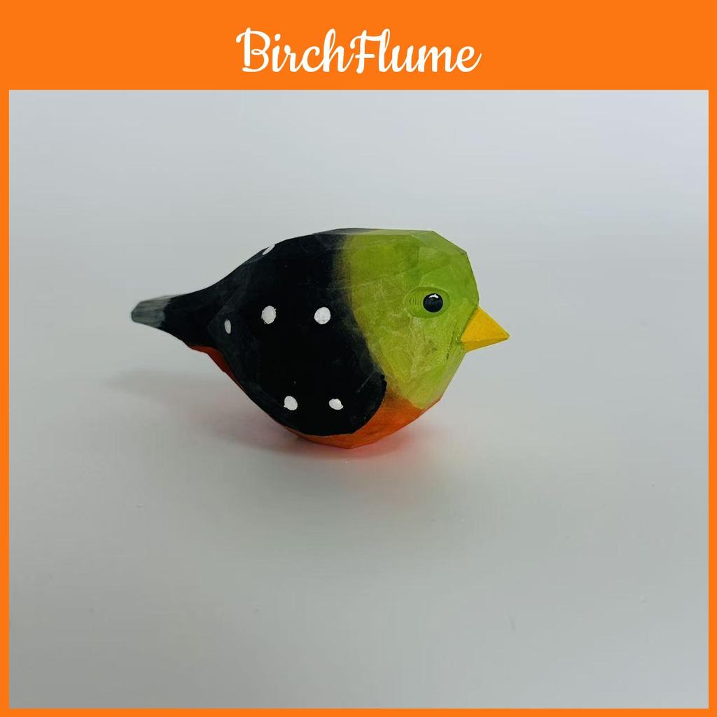 Wooden Bird Decor Handcrafted Carving For Home Office Gift And Kids Play