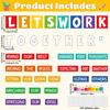 Motivational Bulletin Board Decorations for Classroom Let's Work Together Wall piration Door Decor Colorful Pencil Cutouts for Back to School