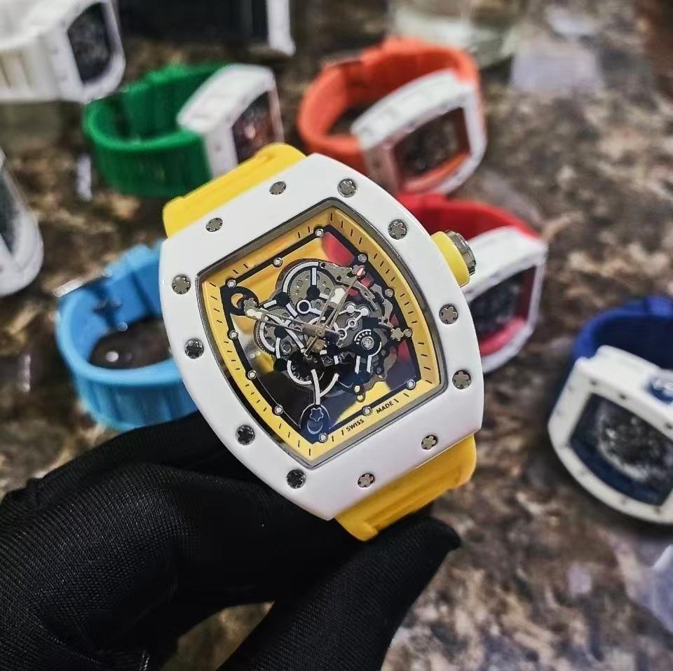Men's Tonneau Quartz Sports Watch - Double-Sided Hollow Design