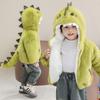Boys Velvet Jacket Spring Autumn Winter New Children Cartoon Dinosaur Hairy Stylish Boys Baby Cute Top