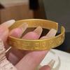 Dingdang Lucky Cat Auspicious Words Open Bracelet Niche Light Luxury High-end Bracelet Accessories