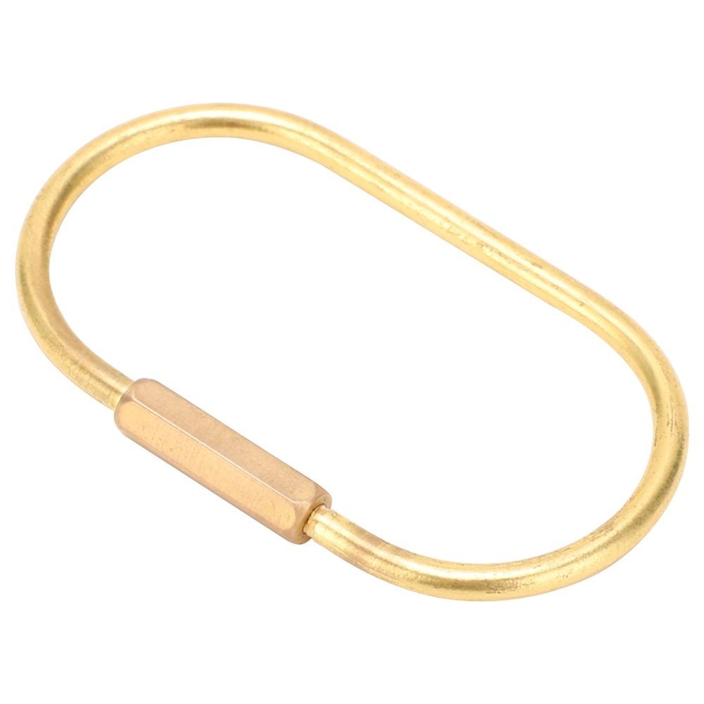6 Pack Oval Key Ring Holder Brass Carabiner Key Organizer Screw Lock Keychain  Everyday Carry