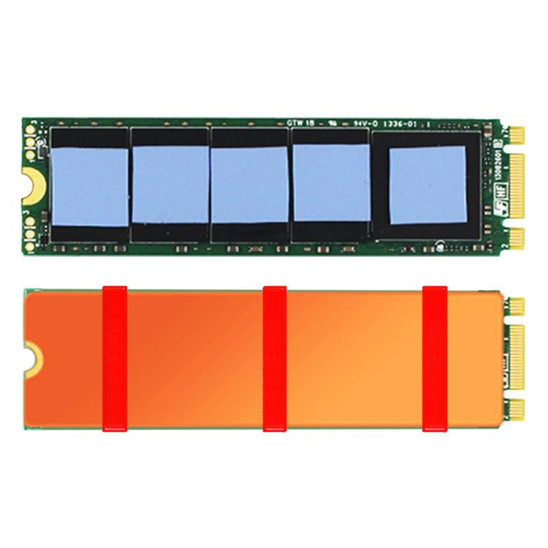 JEYI M.2 NVMe Copper Heat Sink with Thermal Pad and Rubber Straps for 2280 SSD Laptops Cooling Heatsink