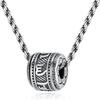S925 Silver Six-Character Mantra Pendant Necklace: Trendy Unisex Titanium Steel Sweater Chain