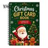 Carpeta de Regalo de Dinero de Temporada Tarjeta de Navidad Holográfica Libro, 7x5 Encuadernación en Espiral Folleto de Recuerdo Festivo, Portador de 10 Páginas Saludo Bolder DIY para