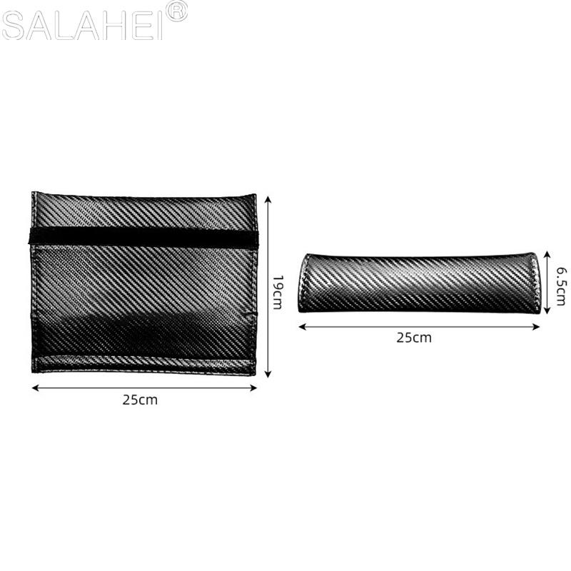 For Toyota GR 86 Supra Yaris RAV4 Prius Corolla C-HR Auris TRD 2pcs Carbon Fiber Leather Safety Belt Shoulder Cover Accessories