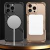 For iPhone 13 Pro Magnetic Case with Kickstand Four Corner Airbag Heat Dissipation Metal Phone Cover