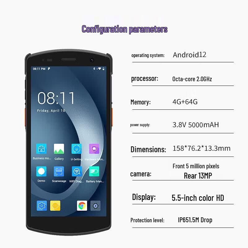 UROVO i6310Pro Supreme Android 12 Industrial PDA Barcode Scanner