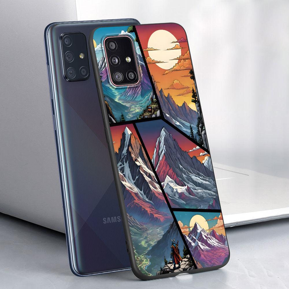 Landscape Mountain Case for Samsung Galaxy A51 A53 A54 A31 A52 A12 A13 A21s A22 A32 A11 A22 A33 A41 A52s A73 A14 TPU Phone Cover