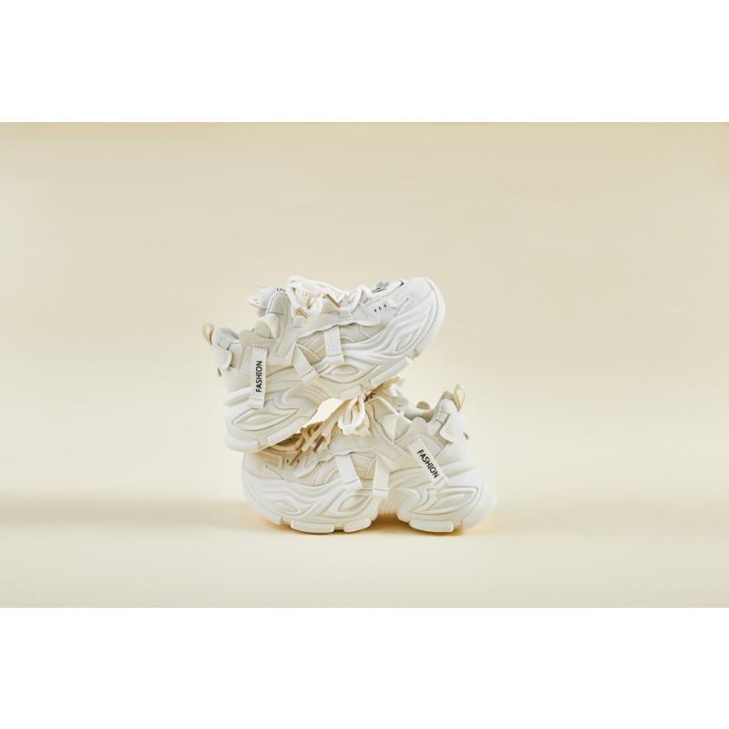 

Women s spring new versatile sports shoes student casual thick-soled heightening shoes white shoes tide 40 бежевый