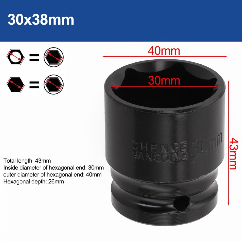 Reliable 832mm Short Wrench Socket Driver Head with Clear Specifications