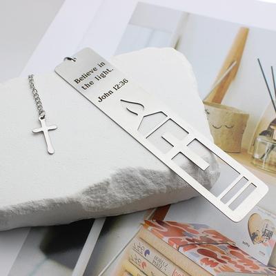 Neue Metall Lesezeichen für die Bibel Christliche Kollektion Ästhetische Schreibwaren Lesezeichen für Seiten Lesezeichen mit Kreuz Schul- und Bürobedarf
